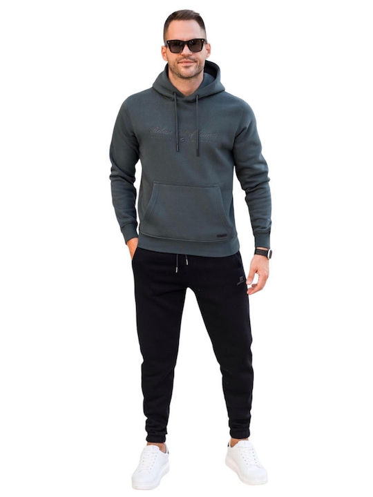 Rebase Men's Sweatshirt with Hood Forest Green