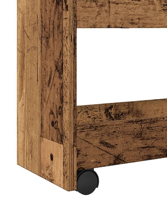 vidaXL Wooden Kitchen Trolley 3 Tiers Brown 60x20x82cm