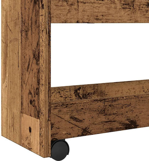 vidaXL Τρόλεϊ Κουζίνας Ξύλινο 3 Θέσεων Καφέ 60x20x82cm