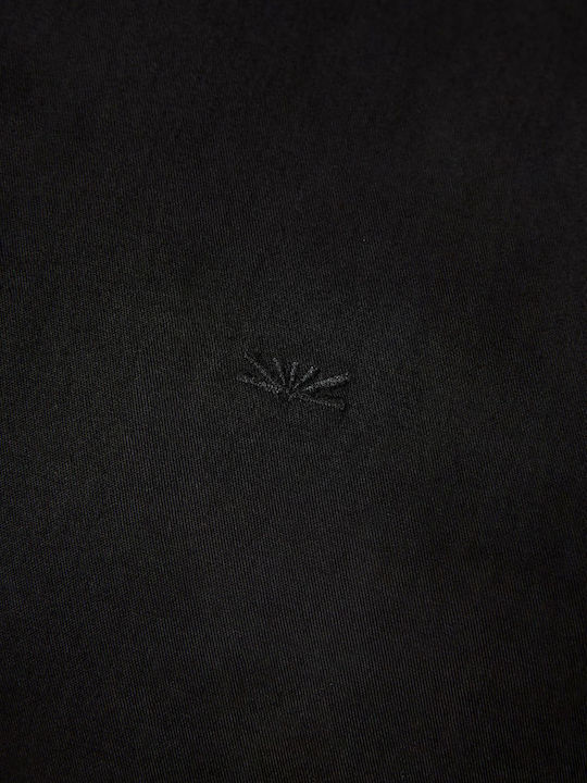 Long-sleeved Cotton Shirt Black