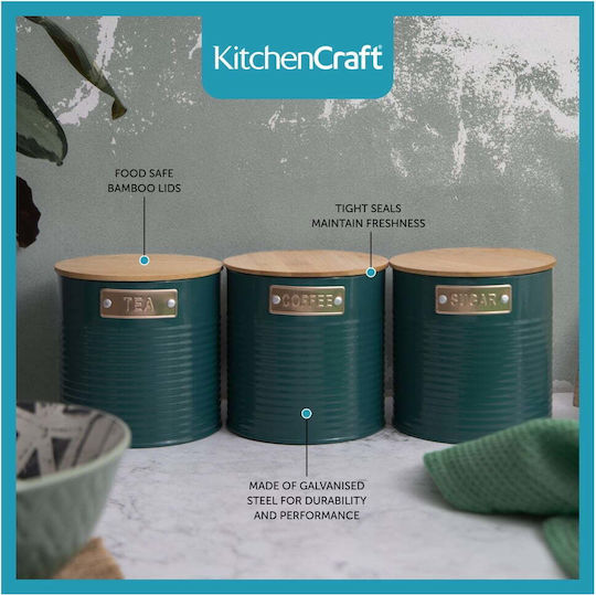 Steel Food Storage Containers 3 Pcs Coffee Tea – Kitchen Craft Steel Food Storage Containers 3 Pcs Coffee Tea – Kitchen Craft