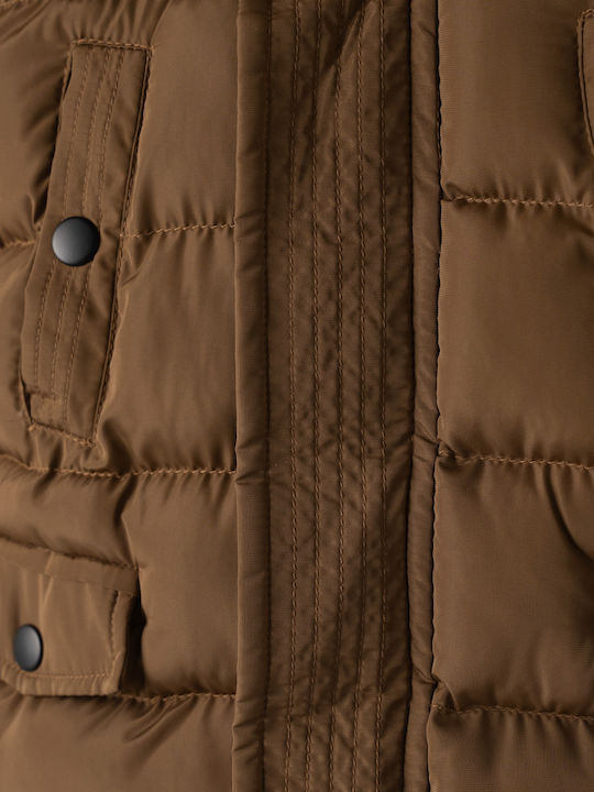 Kids' Casual Jacket with Hood Brown