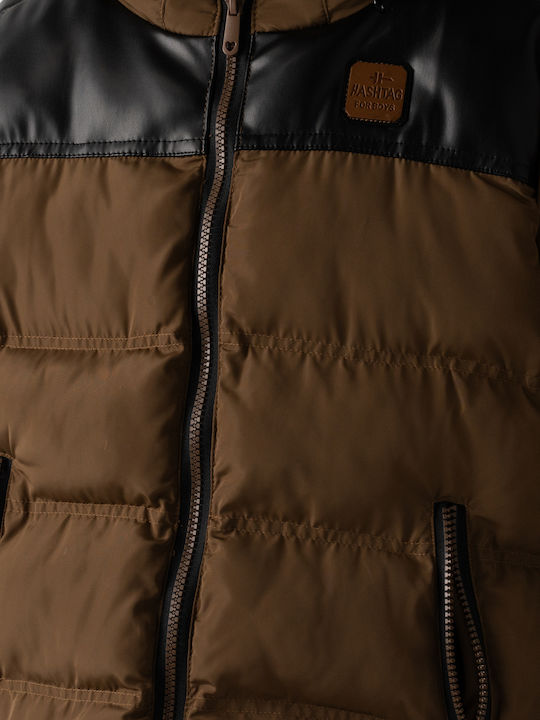 Kids' Casual Jacket with Hood Brown