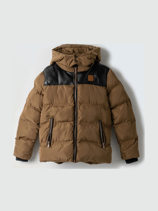 Kids' Casual Jacket with Hood Brown