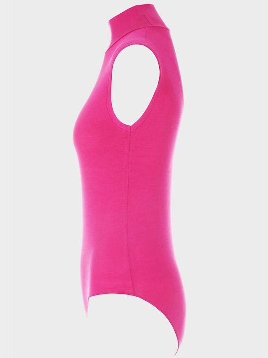 G Secret Turtleneck Bodysuit Fuchsia