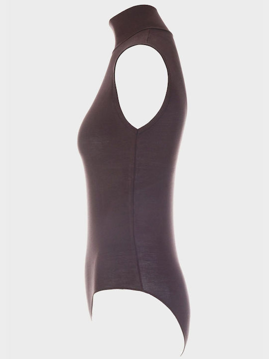 G Secret Turtleneck Bodysuit Brown