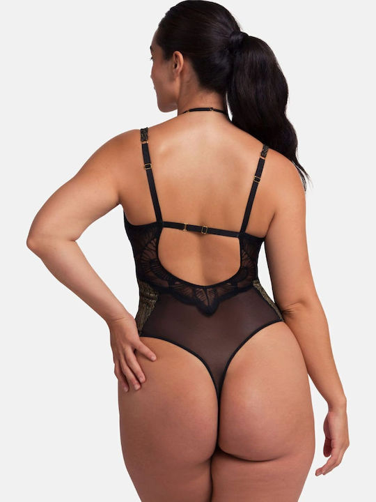 Bodysuit with Lace Black