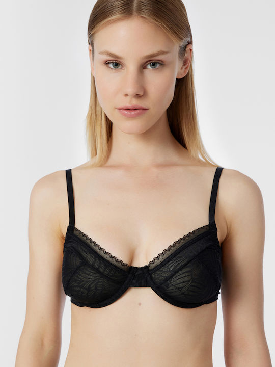 Minerva Bra Underwire Black