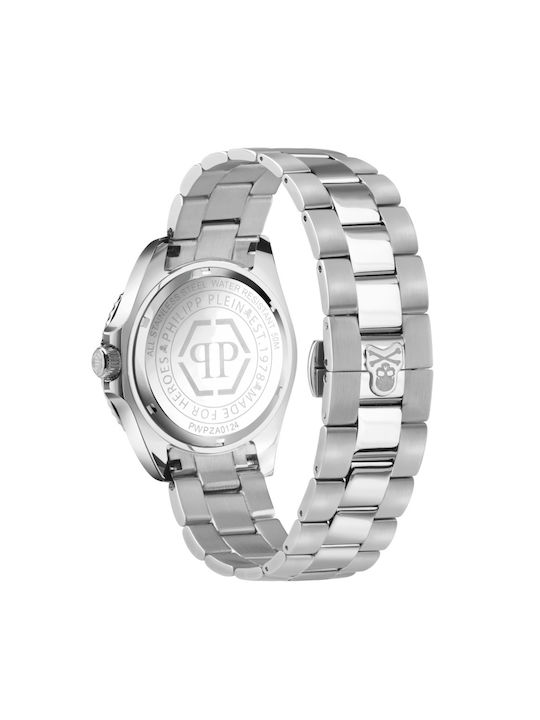 Philipp Plein Watch Battery with Silver Metal Bracelet