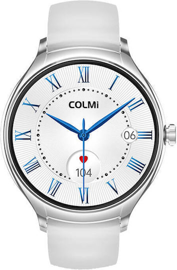 Colmi L10 39mm Smartwatch με Παλμογράφο (Ασημί)