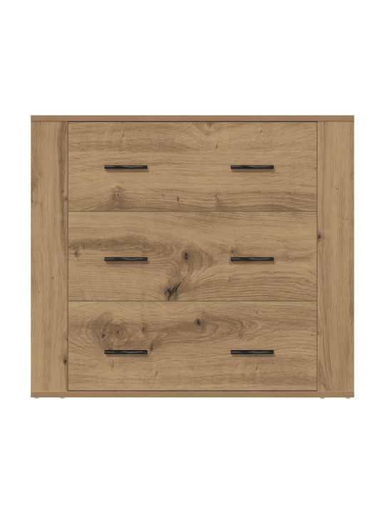 Comoda pentru Dormitor cu 3 sertare Maro 80x33x70buc
