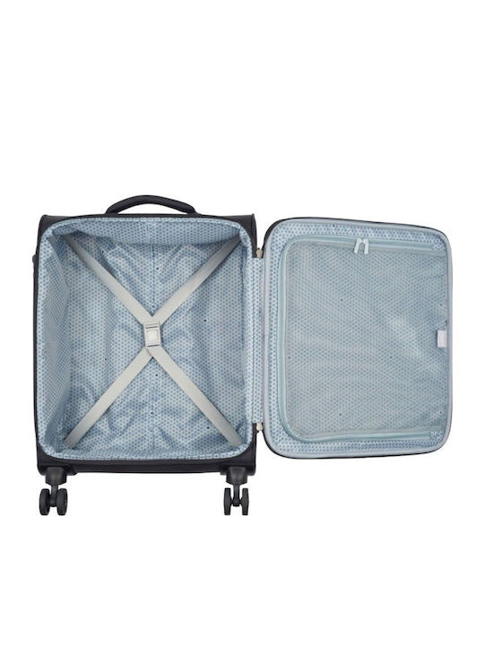 Delsey Caracas Βαλίτσα Ταξιδίου Καμπίνας Υφασμάτινη Black με 4 Ρόδες Ύψους 55εκ.