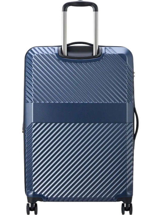Securitech by Delsey Patrol Μεγάλη Βαλίτσα Ταξιδίου Σκληρή Blue με 4 Ρόδες Ύψους 75.5εκ.