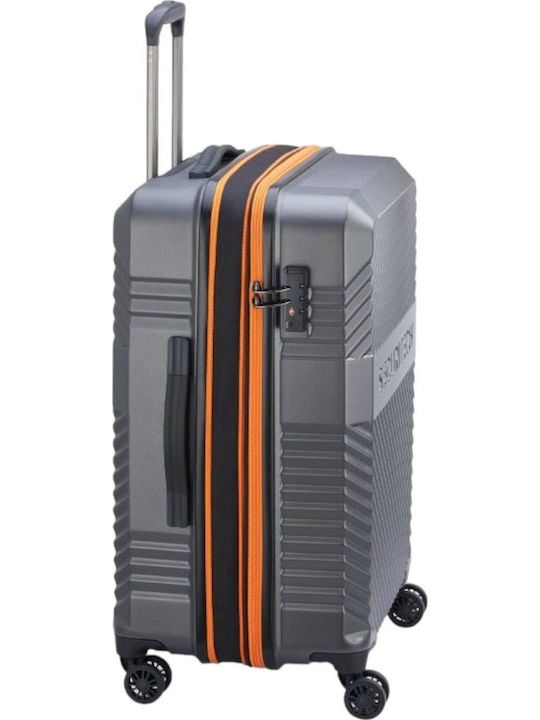 Securitech by Delsey Mittlerer Hartschalen-Reisekoffer Grau mit 4 Rädern Höhe 65,5 cm