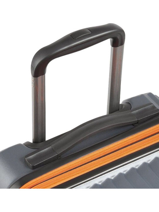 Securitech by Delsey Patrol Cabin Hard Suitcase Grey with 4 Wheels Height 55cm