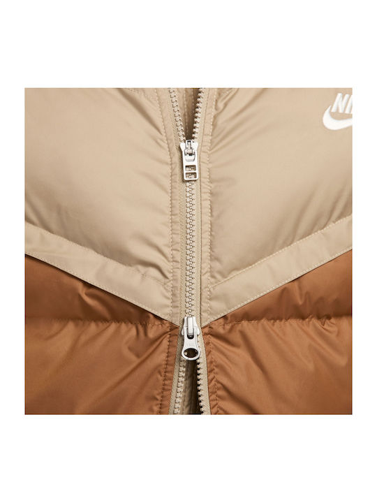Storm-fit Windrunner Primaloft Winter Jacket Puffer Brown