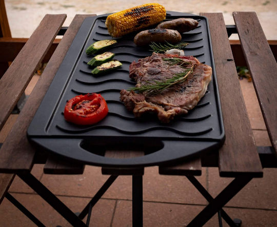 Lunaway Backblech Beidseitig mit Gusseisen Grill Oberfläche 35x25x1.6cm