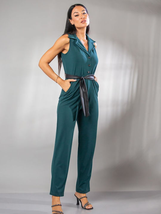 Boutique Women's Sleeveless One-piece Suit Blue