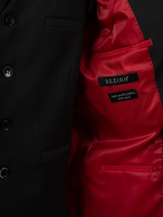 Herrenanzug mit Weste Black