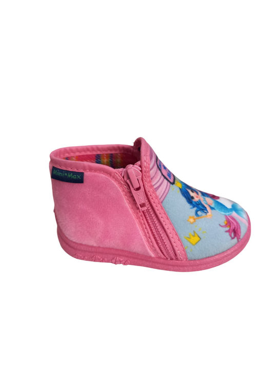 Mini Max Anatomic Kids Slippers Boots Pink Cristal