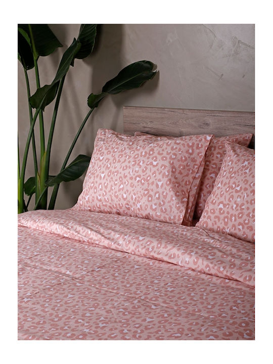Sunshine Παπλωματοθήκη Βαμβακερή Μονή 170x250 Feelings 2044 Pink
