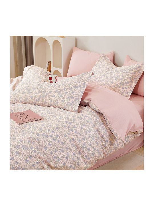 Rythmos Duvet Cover Set Cotton Satin Queen with 2 Pillowcases 220x250 Taryn Spirit