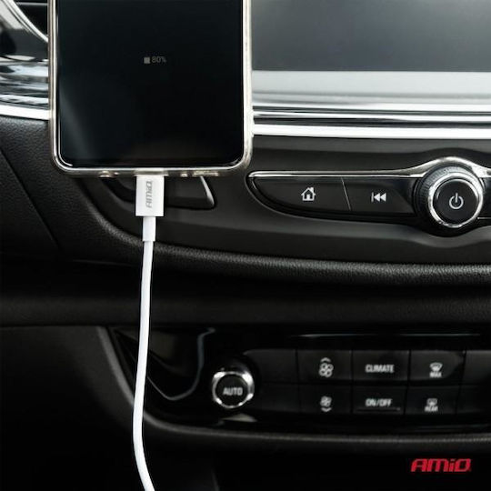 AMiO USB 2.0 Cable USB-C Male - USB-C 60W White 2m