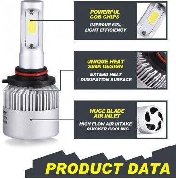 Set de 2 H11 Cob Canbus Led 6000k Putere 72w Luminozitate 8000 Lm 12v 24v