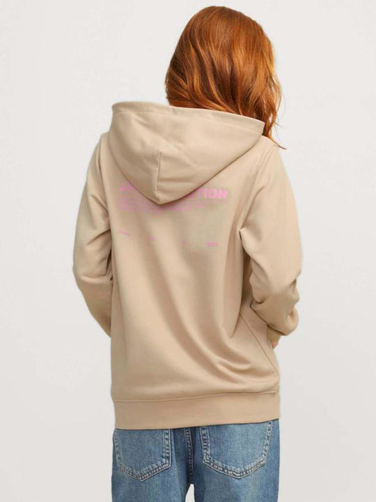 Women's Sweatshirt Hooded Feather Gray
