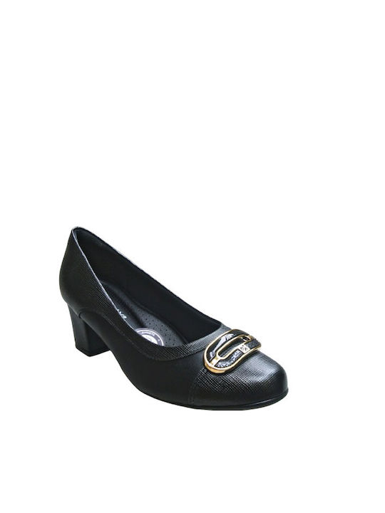 Piccadilly Anatomic Pointed Toe Black Medium Heels