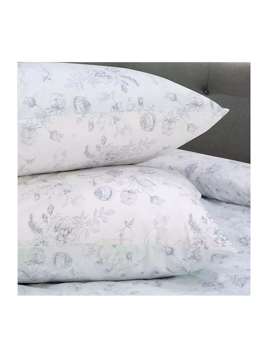 Lino Home Duvet Cover Set Cotton Single with Pillowcase 160x240 Ville Ice
