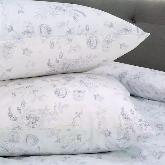 Lino Home Комплект Плик за Завивка Памучен Единичен с Калъфка 160x240 Ville Ice