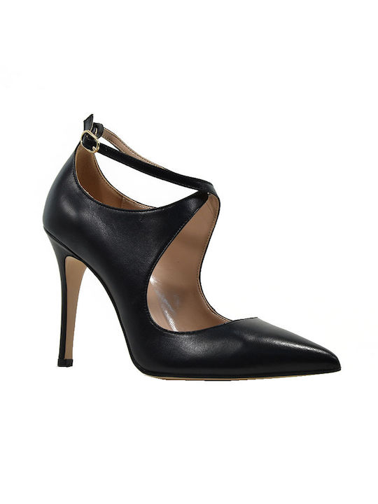 Fardoulis Leather Black Heels