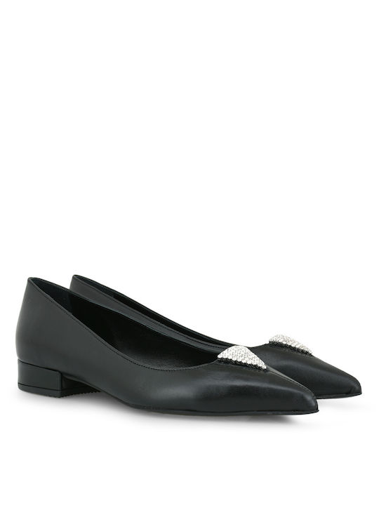 Tsakiris Mallas Leather Black Low Heels