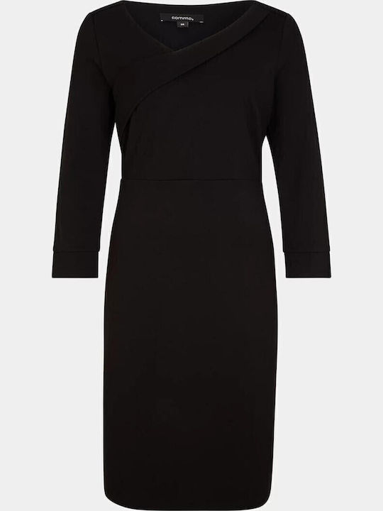 Midi Damenkleid für Hochzeit - Taufe Schwarz