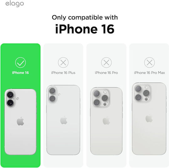 Elago Задна корица Силикон Сив (iPhone 16)