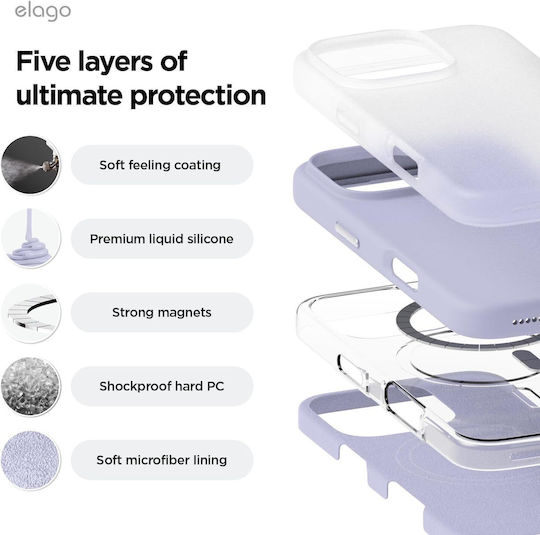 Elago Umschlag Rückseite Silikon 1.7mm Lila (iPhone 17 Pro / iPhone 16 Pro)