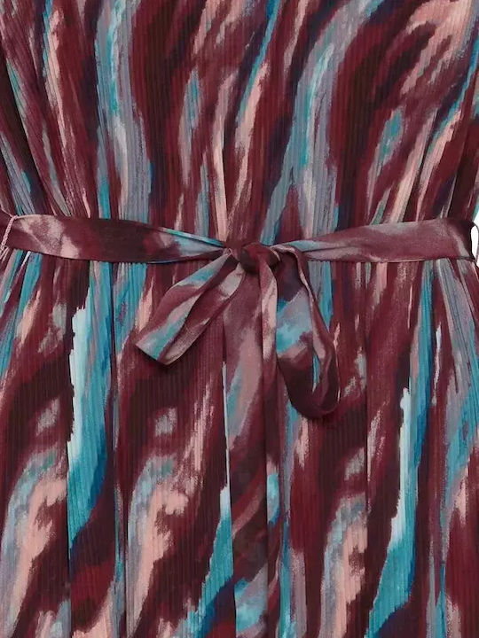 Rochie Midi Vișinie, Roz