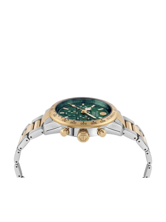 Philipp Plein Pleinmeter Superlative Men's Watch Chronograph Battery with Silver Metal Bracelet
