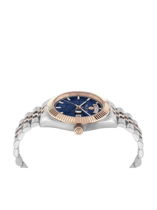 Philipp Plein Superlative Men's Battery Watch With Pink Gold Metal Bracelet