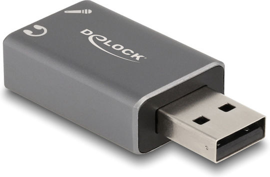 DeLock External USB 2.0 Sound Card Gray (66633)