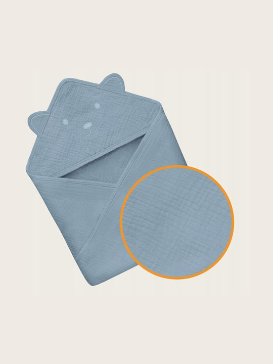 Lionelo Baby Hooded Towel Gray Sky 80x80cm