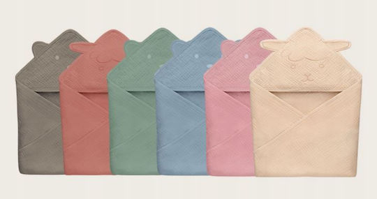Lionelo Baby Hooded Towel Pink 80x80cm