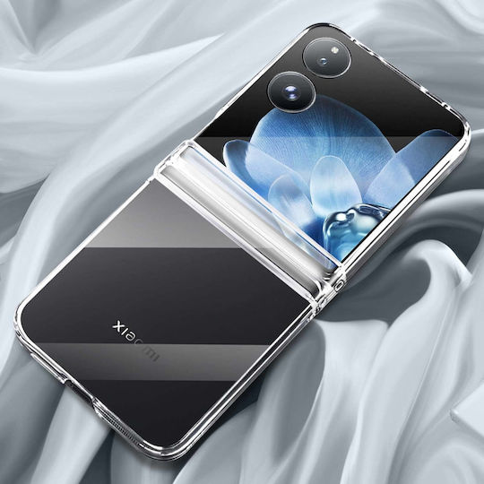 Avizar Hülle Xiaomi Mix Flip Rigid Sichtbares Design Schutz Scharnier Transparent