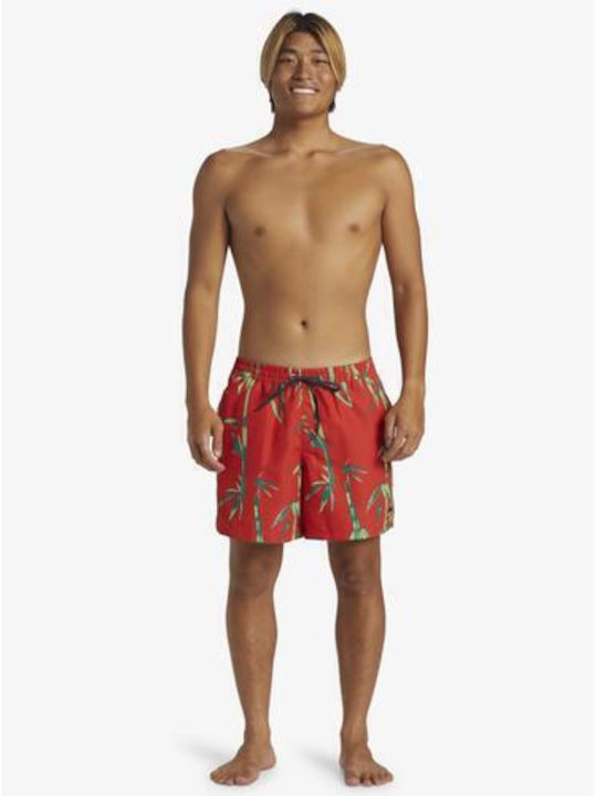 Quiksilver Men's Swimwear Shorts High Risk Red Floral