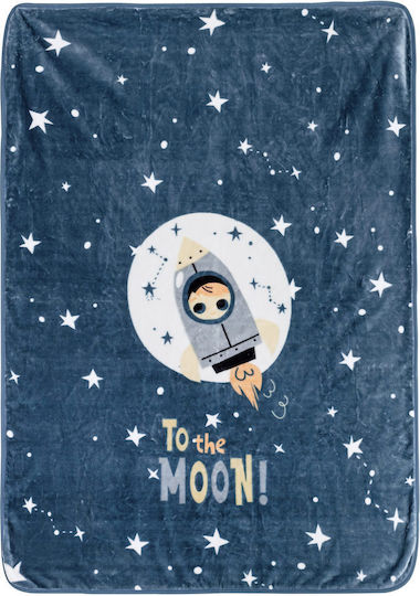 Nima Blanket Velvet To The Moon Blue 160x220cm