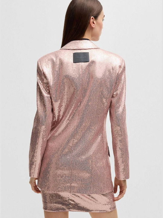 Hugo Boss Women's Blazer Pink with Sequins