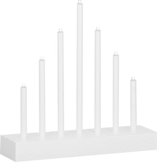 Christmas Plastic Silver Battery Candlestick