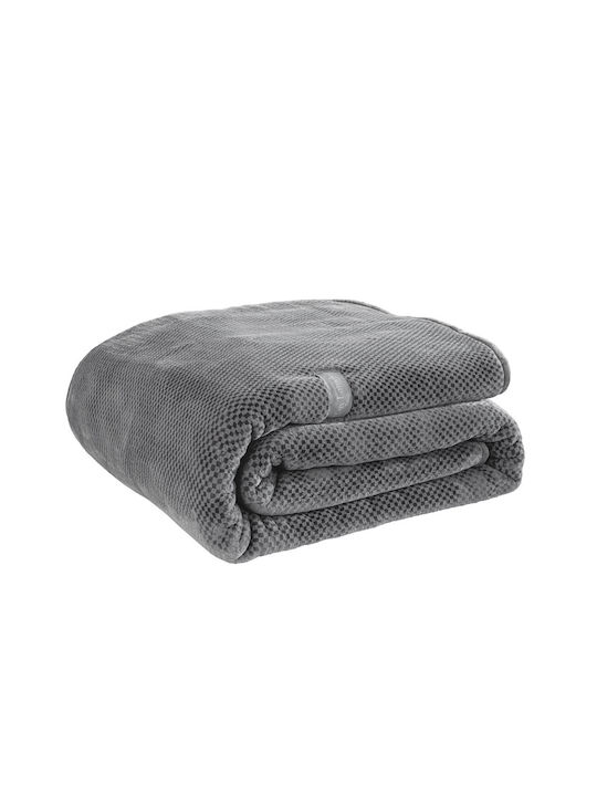 Guy Laroche Blanket Cot Cheval Velvet Gray Silver 110x140cm