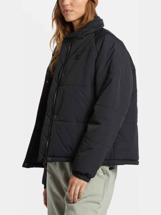 High Route Puffer Women's Long Puffer Jacket Waterproof for Winter Black